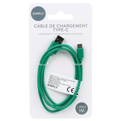 Cable usb a to type c 1m