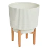 Cache pot cotele blanc