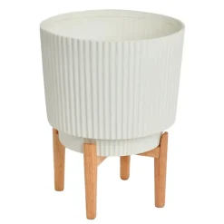 Cache pot cotele blanc