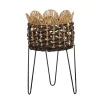 Cache pot osier sur pied h41.5cm