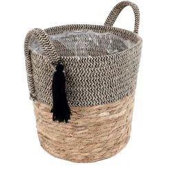 Cache pot panier tresse