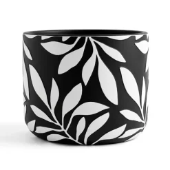 Cache-pot relief feuillage 3ass