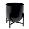 Cache pot rond sur pied