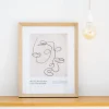 Cadre image visage minimaliste