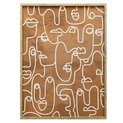 Cadre image visages relief