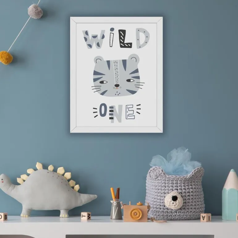 Cadre image wild bleu