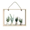 Cadre vases fleurs artificielles