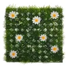 Carre gazon & fleur jne/blc 25x2