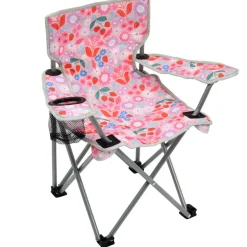 Chaise de camping pliante rose