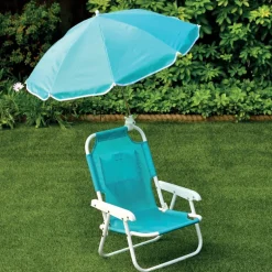 Chaise pliante avec parasol