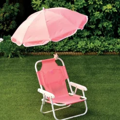 Chaise pliante avec parasol
