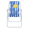 Chaise pliante rayures jaune/ble