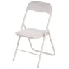 Chaise pliante velours creme