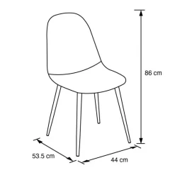 4 chaises creme pieds effet bois