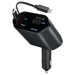 Chargeur voiture cables retract
