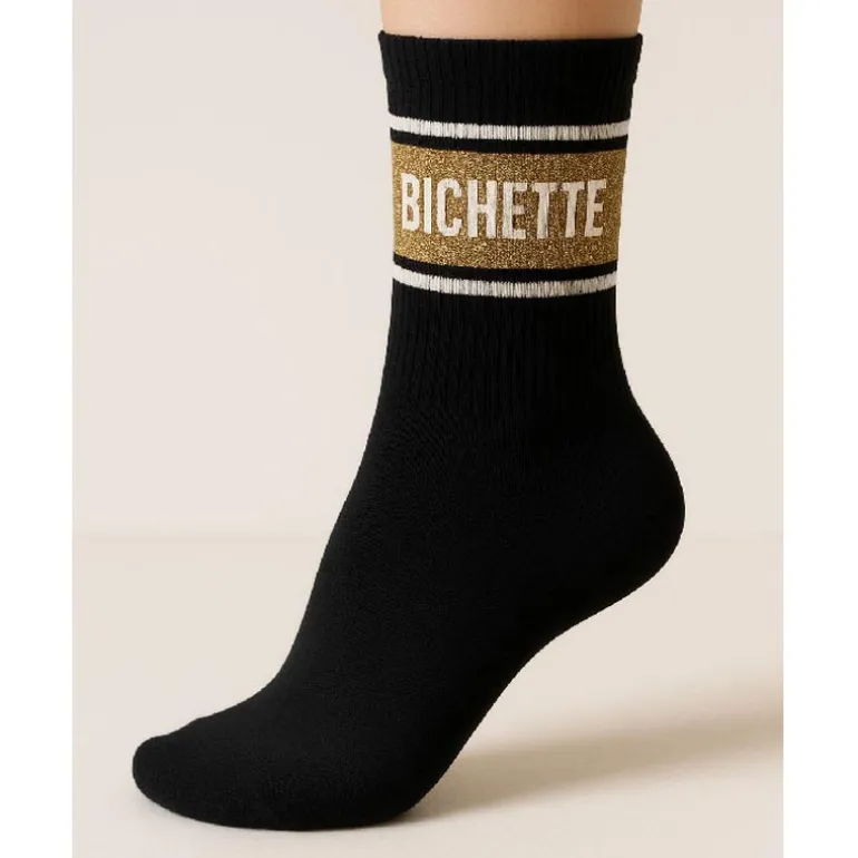 Chaussettes et tennis paillettes
