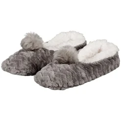 Chaussons doudou pompon fem