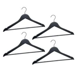 Cintres en bois noir mat x4