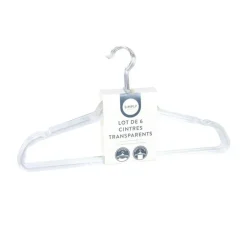 Cintres en plastique transparent