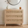 Commode 3 tiroirs cannage