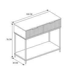 Commode tiroirs ondules