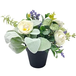Composition florale en pot