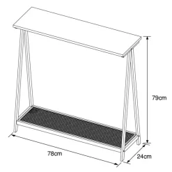 Console metal imitation bambou