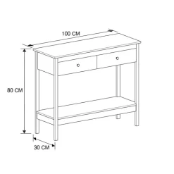 Console 2 tiroirs