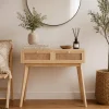 Console 2 tiroirs cannage
