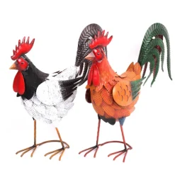 Coq decoratif en metal