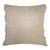 Coussin a franges 45x45cm creme