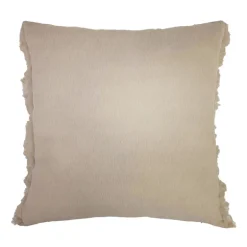 Coussin a franges 45x45cm creme