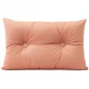 Coussin capitonne 70x50cm peche
