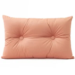Coussin capitonne 70x50cm peche