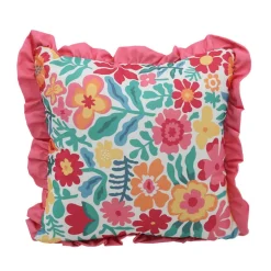Coussin carre imprime floral