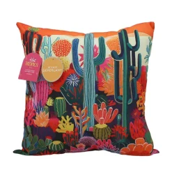 Coussin carre imprime saguaro fo