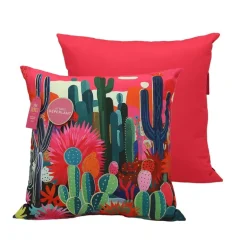 Coussin carre imprime saguaro fo