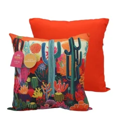 Coussin carre imprime saguaro fo