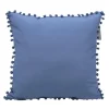 Coussin carre rustic 43x43cm ble