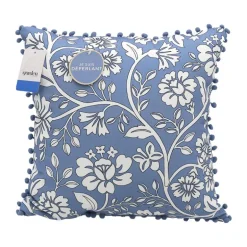 Coussin carre rustic 43x43cm ble
