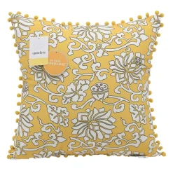 Coussin carre rustic 43x43cm jau