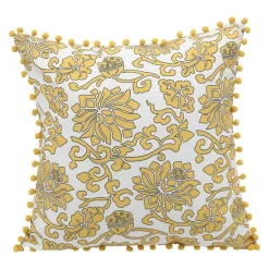 Coussin carre rustic 43x43cm jau