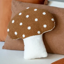 Coussin champignon creme 40cm