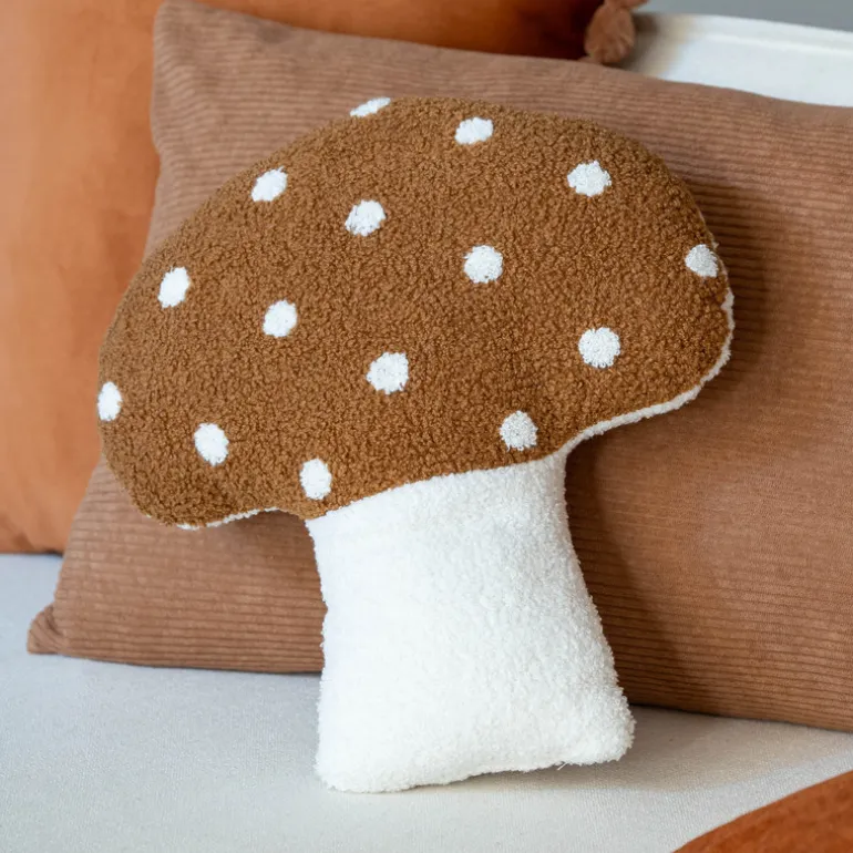 Coussin champignon creme 40cm