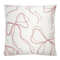 Coussin chenille noeuds 48x48cm