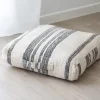 Coussin de sol coton noir et bla