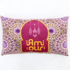 Coussin effet velour rectangle
