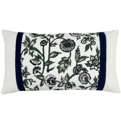 Coussin flowy 30x50cm bleu