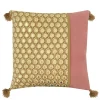 Coussin imprime dore 40x40cm pom
