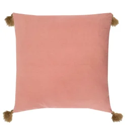 Coussin imprime dore 40x40cm pom